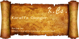 Karaffa Csongor névjegykártya