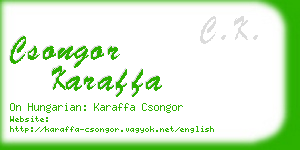 csongor karaffa business card